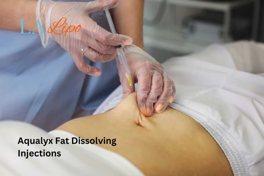 woman having fat dissolving injections Redbourn in the stomach