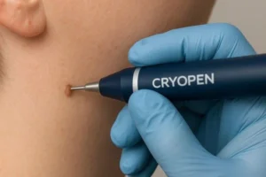 Person receiving skin tag removal Redbourn