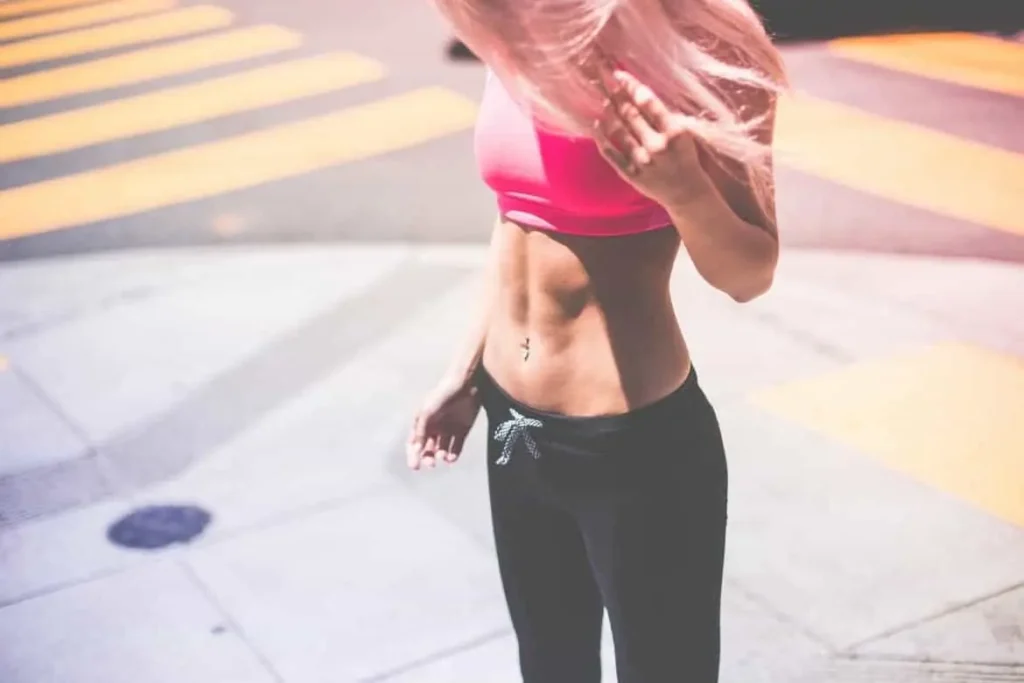 Woman with toned stomach after LA-EMS Body Sculpting Treatment Redbourn