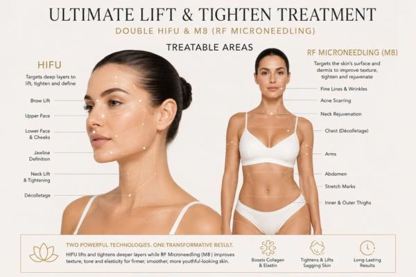 Areas of the body that can be treated - ultimate skin tighten treatment Redbourn